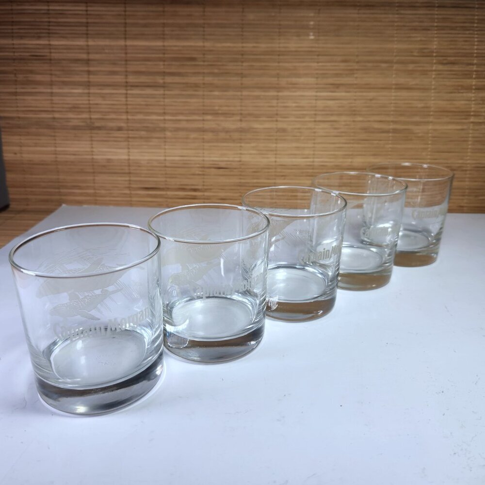 Captain Morgan Etched Humpback Whale Rocks Glasses Set of 5 – 3.5" Weighted